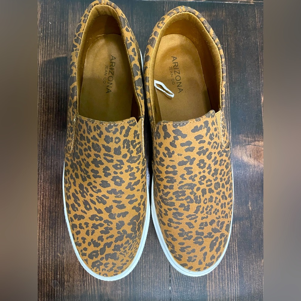 Arizona leopard animal print slip on tennis shoes
